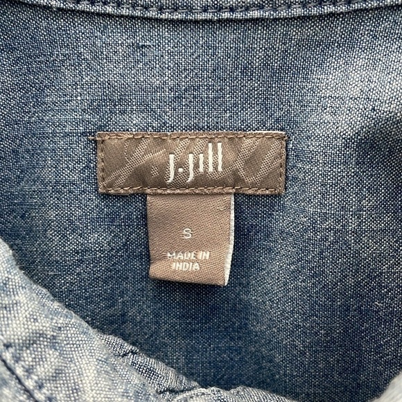 J Jill Chambray Denim Dress Size Small Shirt Dress - Picture 4 of 5